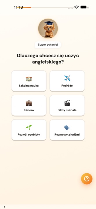 Dalsza część pulpitu z postępami