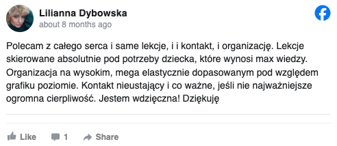 Opinia – Lilianna Dybowska