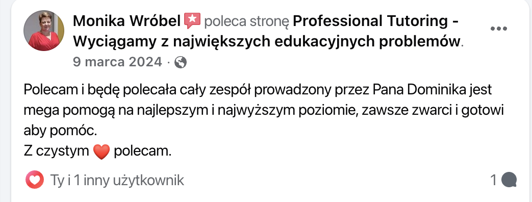 Opinia – Monika Wróbel