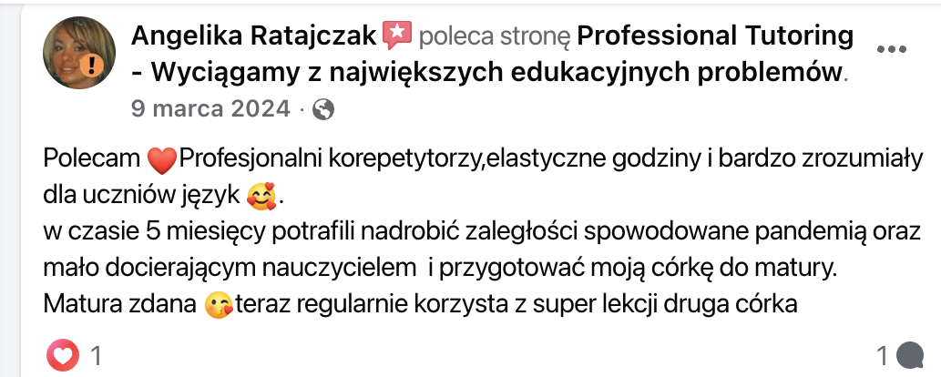 Opinia – Angelika Ratajczak