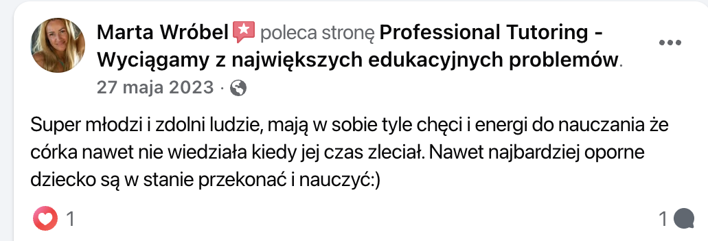 Opinia – Marta Wróbel