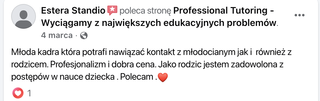 Opinia – Estera Standio